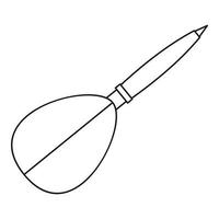 Dart arrow icon, outline style vector