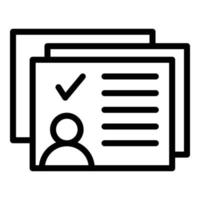 User online documents icon outline vector. Web login vector