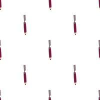 Cosmetic pencil with comb pattern seamless vector