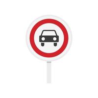 Movement of motor vehicles is forbidden icon vector