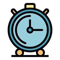 Timer icon color outline vector