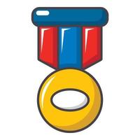 Sport medal icon, cartoon style vector