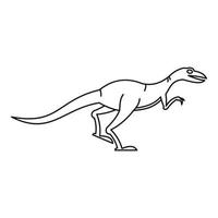 icono de velyciraptor, estilo de esquema vector