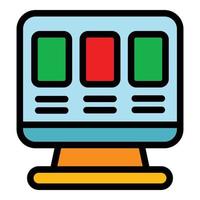 Web jobs icon color outline vector