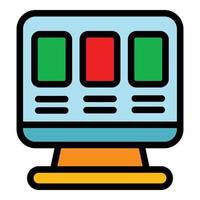 Web jobs icon color outline vector