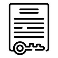 Document patent icon outline vector. Copy right vector