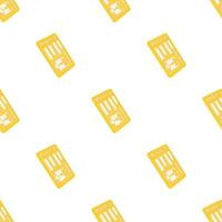 Train ticket pattern seamless vector