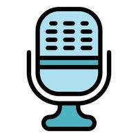 Record microphone ads icon color outline vector