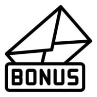 Bonus mail gift icon outline vector. Online program vector