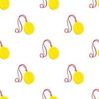 Medal for first place pattern seamless vector