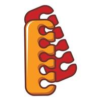 Two combs icon, cartoon style vector