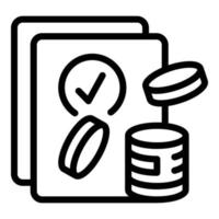 Work money icon outline vector. Computer job vector