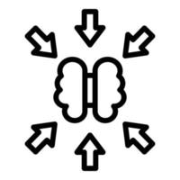 Mind thinking icon outline vector. Critical think vector