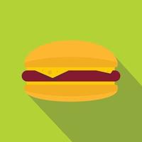 hamburguesa con queso, empanada de carne e icono de bollo vector