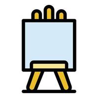 Gallery easel icon color outline vector