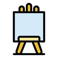 Gallery easel icon color outline vector