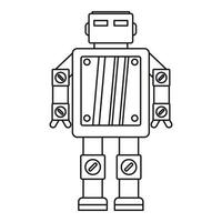 icono de robot de inteligencia artificial, estilo de contorno vector