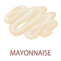 icono de mayonesa, estilo isométrico vector