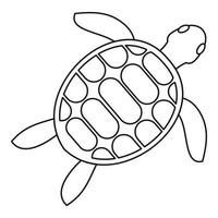 Tortoise icon, outline style vector