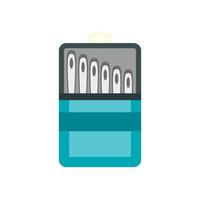 Set of needles icon, flat style vector