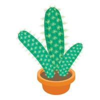 Desert cactus icon, cartoon style vector