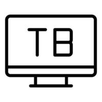 Computer storage icon outline vector. Mobile gb vector