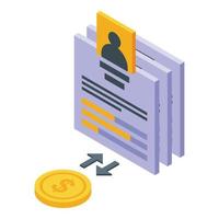 Customer know icon isometric vector. Client verification vector