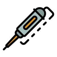 Soldering equipment icon color outline vector