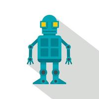 icono de robot androide, tipo plano vector