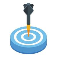Client know target icon isometric vector. Customer document vector