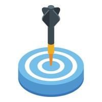 Client know target icon isometric vector. Customer document vector