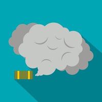 Tear gas canister icon, flat style vector