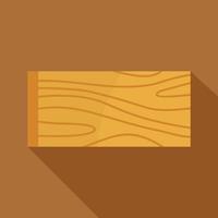 Wooden plank icon, flat style vector