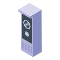 Door intercom icon isometric vector. Video camera vector