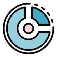 Innovation pie chart icon color outline vector