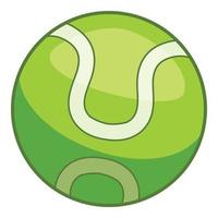 icono de pelota de tenis, estilo de dibujos animados vector