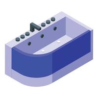 Aqua hydro massage icon isometric vector. Spa health vector