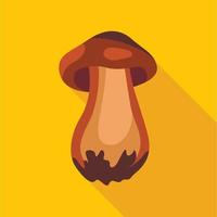 Boletus mushroom icon, flat style vector