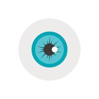 Eye icon, flat style vector