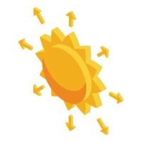 Solar energy icon isometric vector. Electric system vector