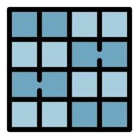 Square paving icon color outline vector