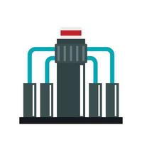 Oil refining icon, flat style vector