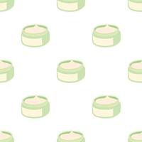 Cosmetic face cream container pattern seamless vector