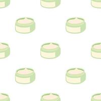 Cosmetic face cream container pattern seamless vector