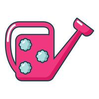 Watering can icon, cartoon style vector