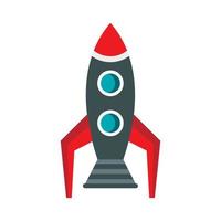 Rocket icon, flat style vector