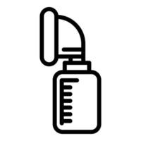 Oxygen bottle icon outline vector. Medical concentrator vector