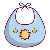 Baby bib icon, cartoon style vector