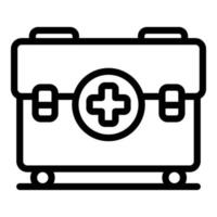 Medical box icon outline vector. First aid kit vector