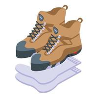 Hikings boots icon isometric vector. Army boot vector